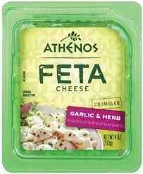 ATHENOS FETA CHEESE GARLIC & HERB 0.25 Lbs