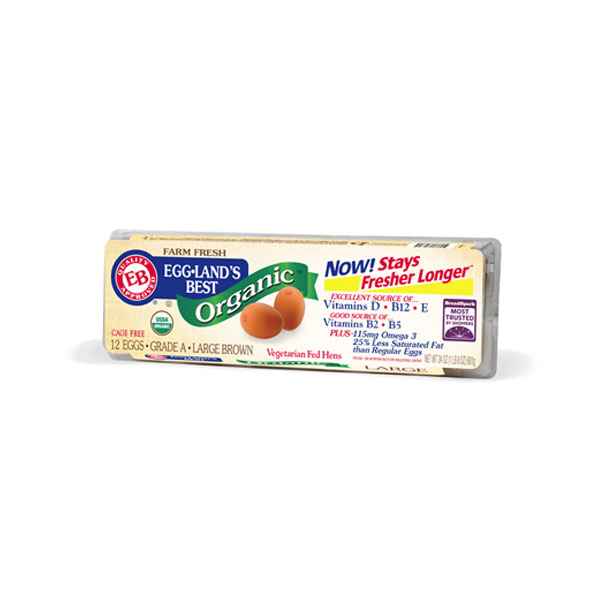 EGGLANDS ORGANIC BROWN EGGS 12 Each