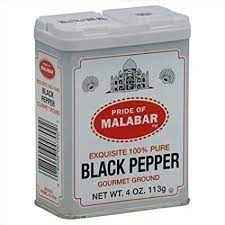 MALABAR GROUND BLACK PEPPER 0.25 Lbs