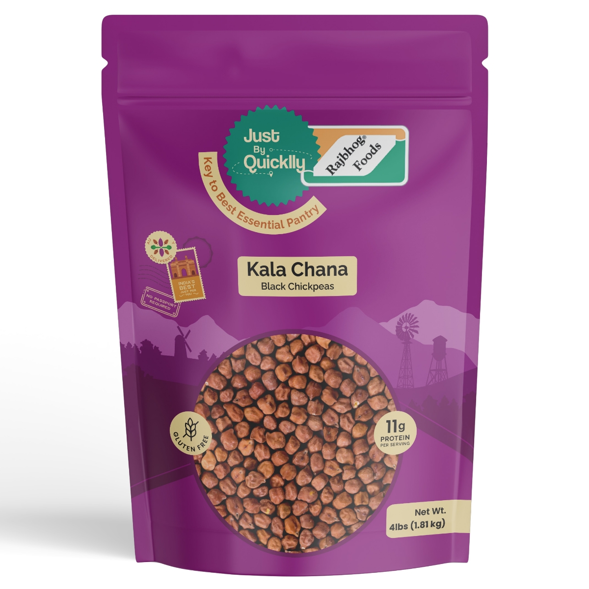 Just By Quicklly Kala Chana 4 Lbs