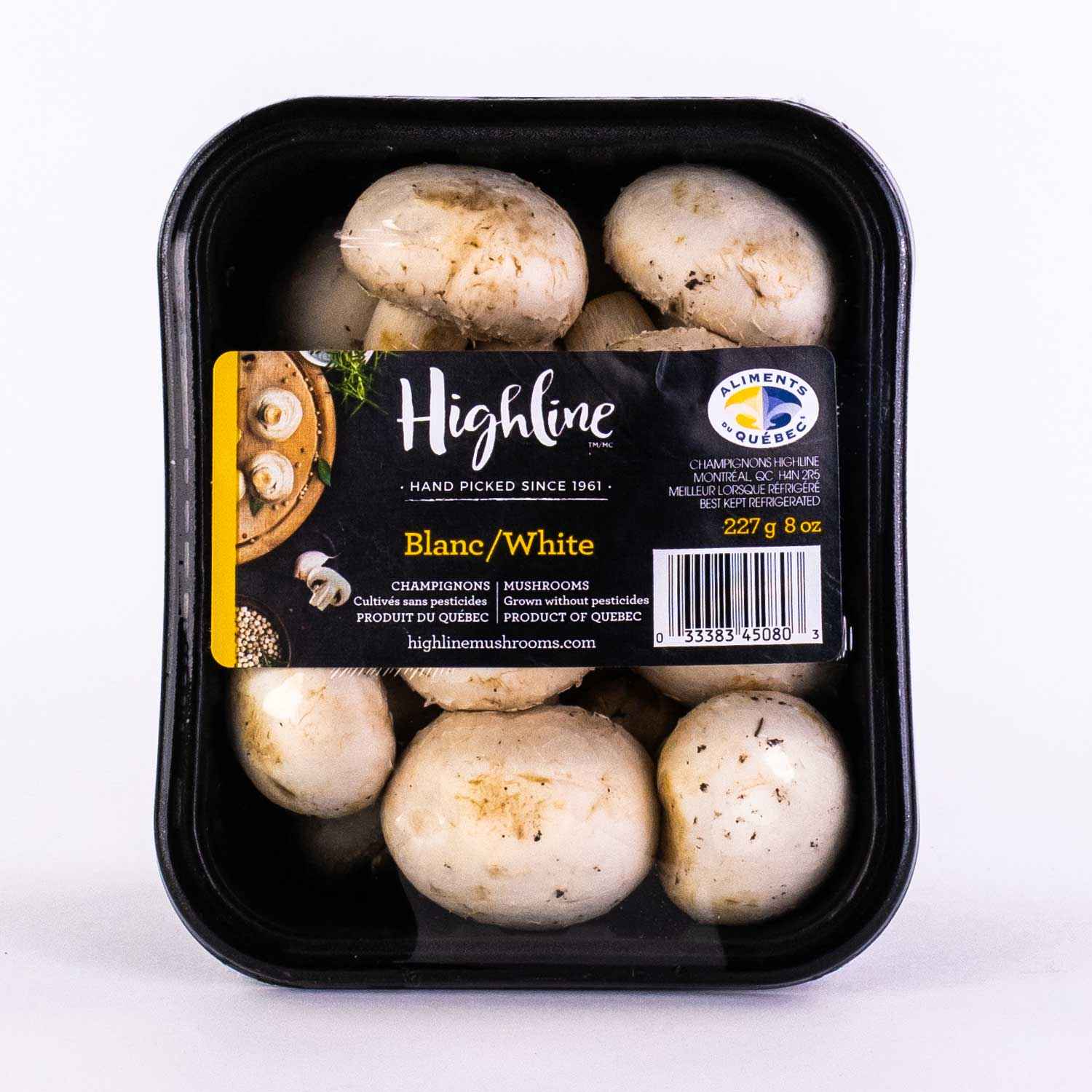 HIGHLINE WHOLE MINI BELLAS MUSHROOM 0.5 Lbs
