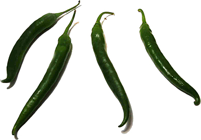 FINGER HOTPEPPER (Green Chillies/Mirchi) 0.5 LBS