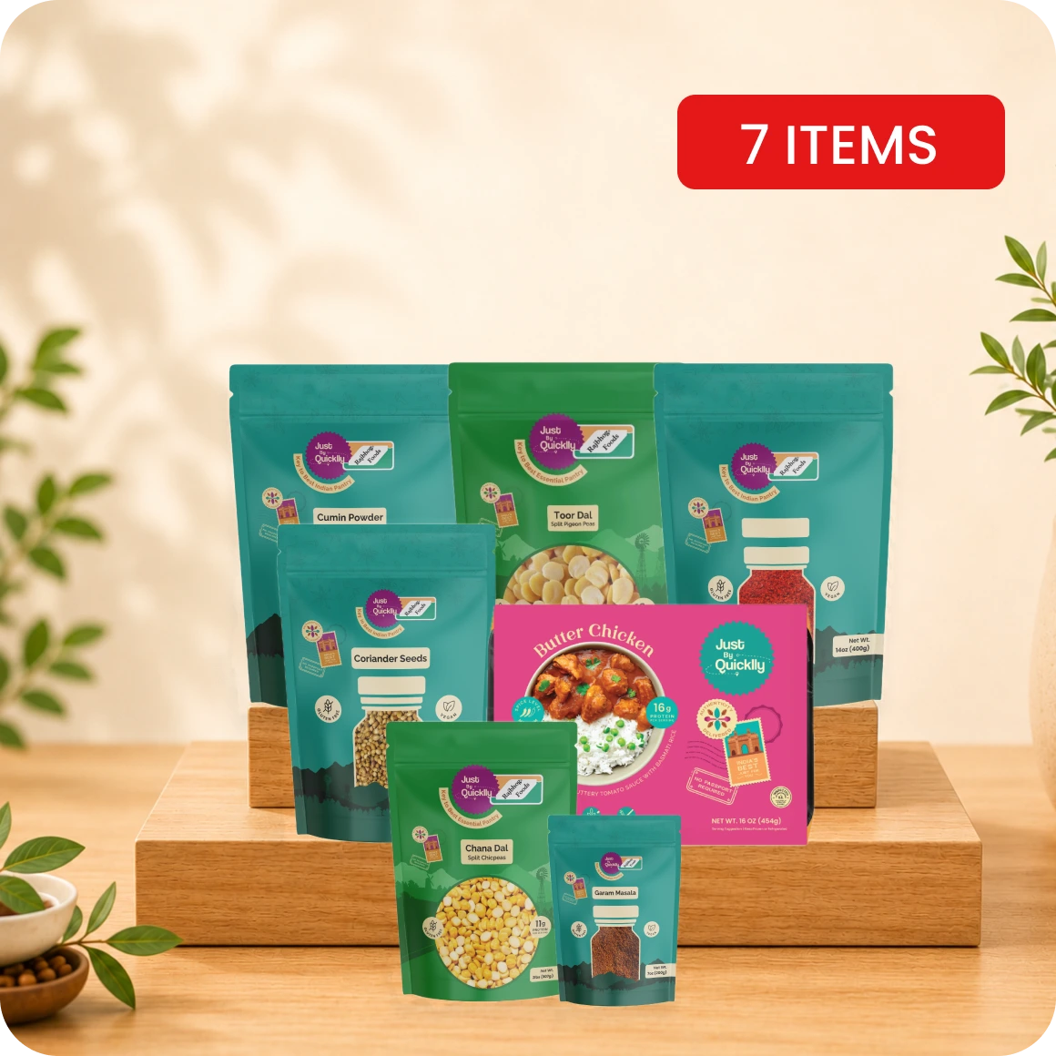 Pantry Starter Kit Dal Spices Ready Meal 7 Pack