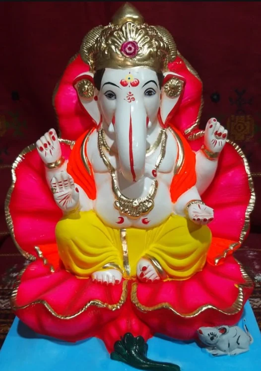 12 Inch Eco Friendly Jaswandh Ganesh