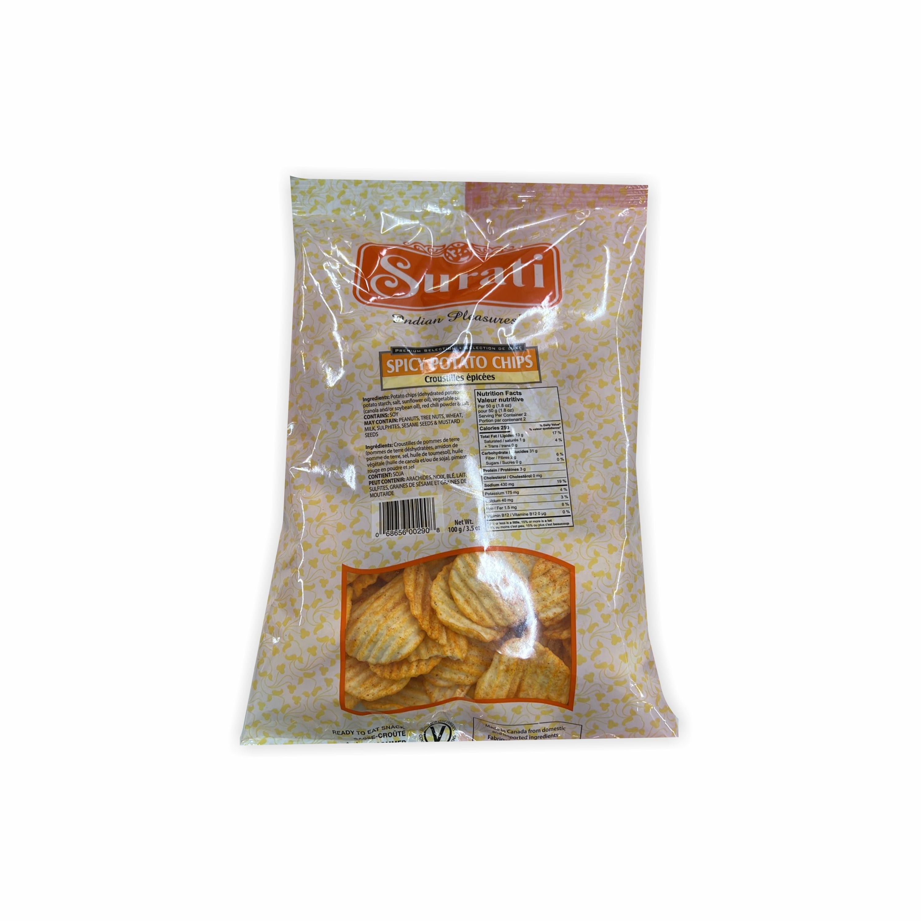 Surati Spicy Potato Chips 100 GM