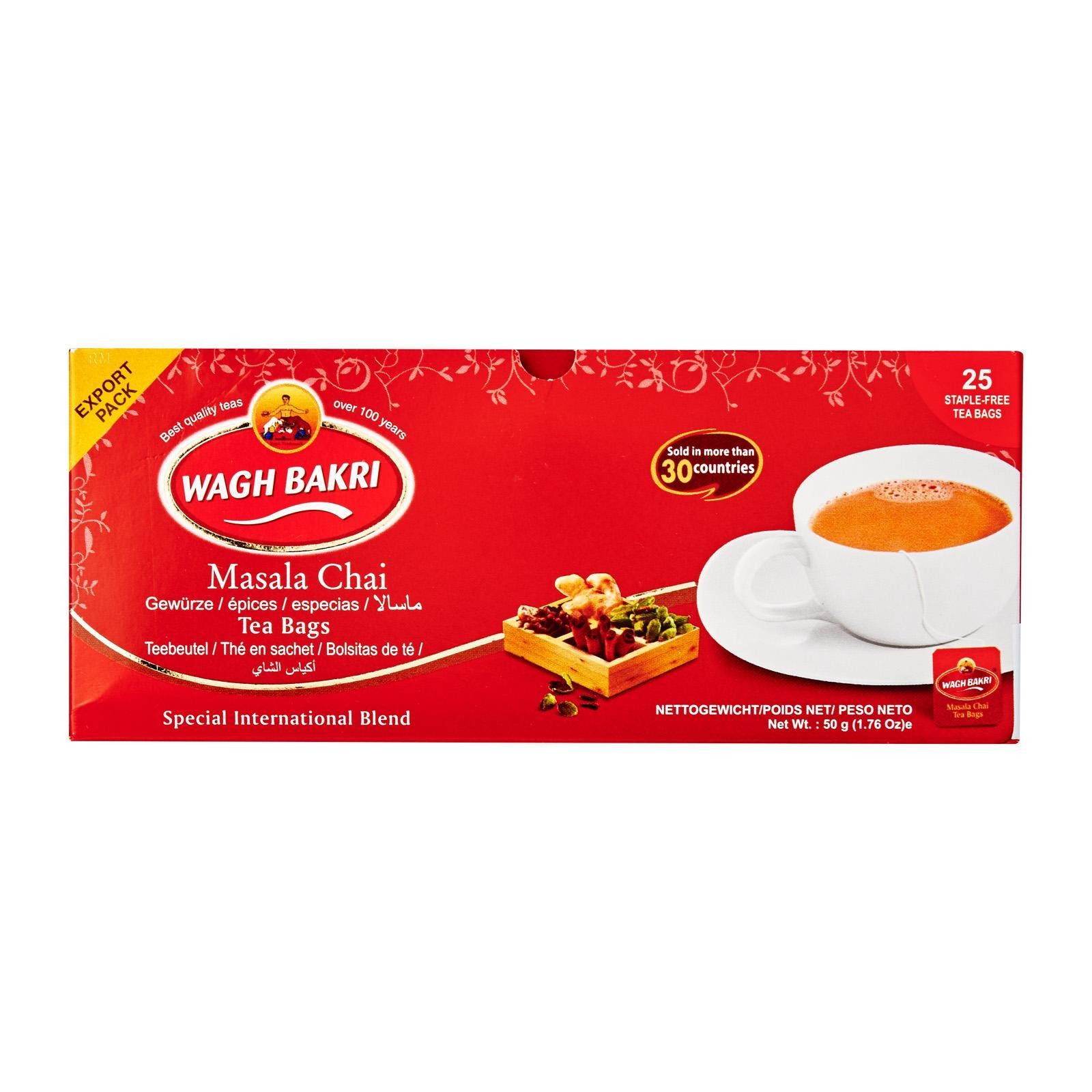 WAGH BAKRI MASALA TEA BAGS 25 Bag