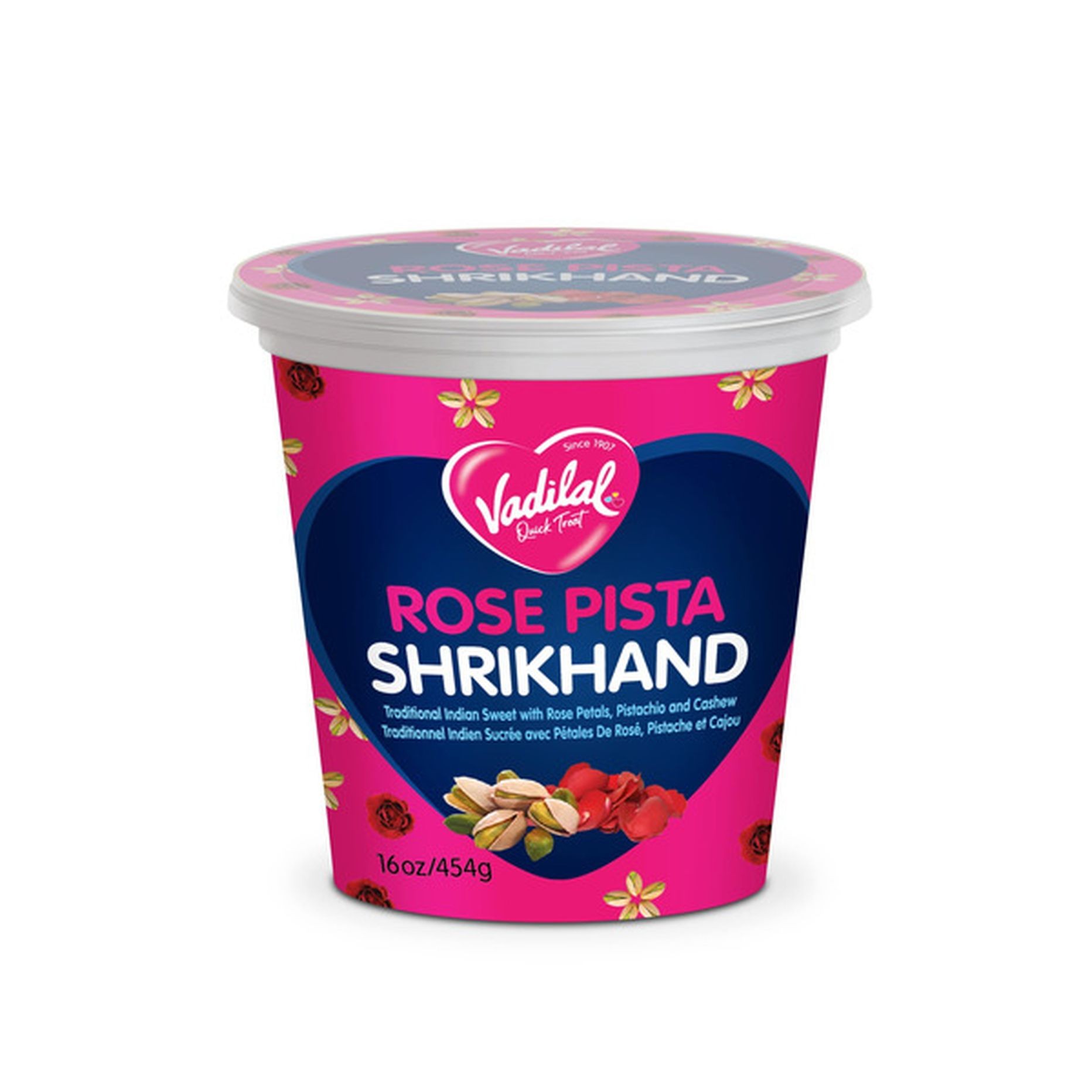 Vadilal Rose Pista Shrikhand 16 OZ
