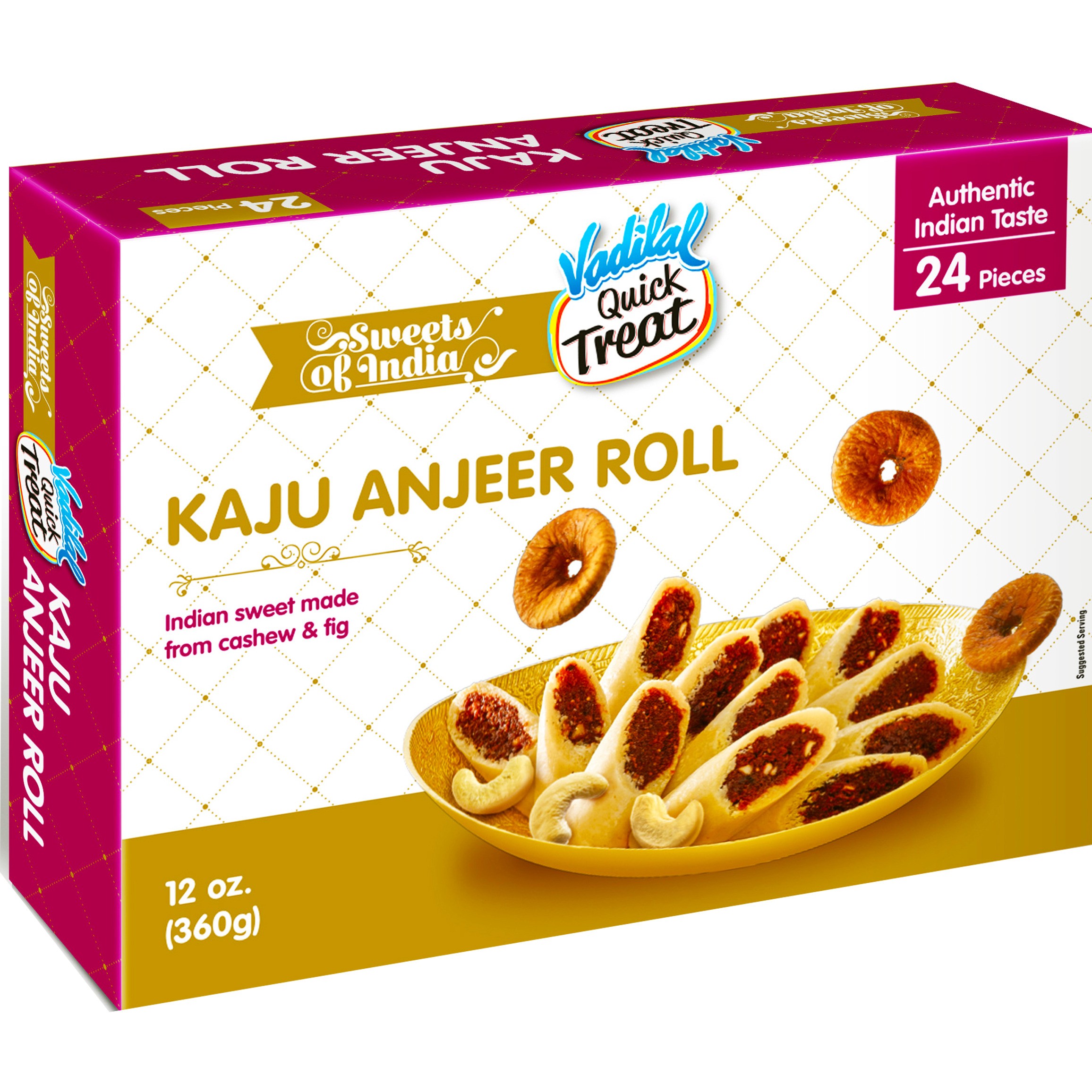 Vadilal Kaju Anjeer Roll 12 OZ