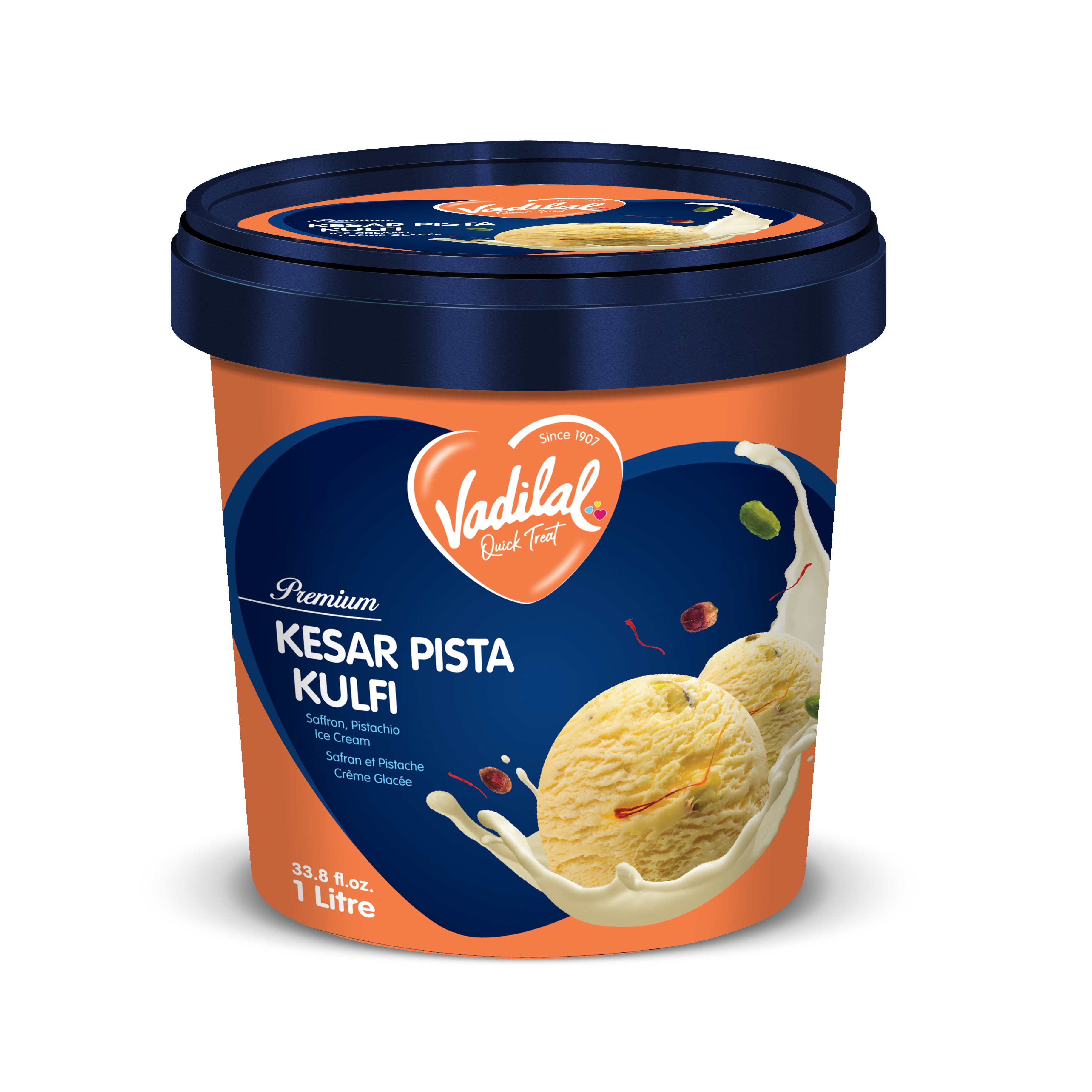 Vadilal Kesar Pista Kulfi 1 LTR