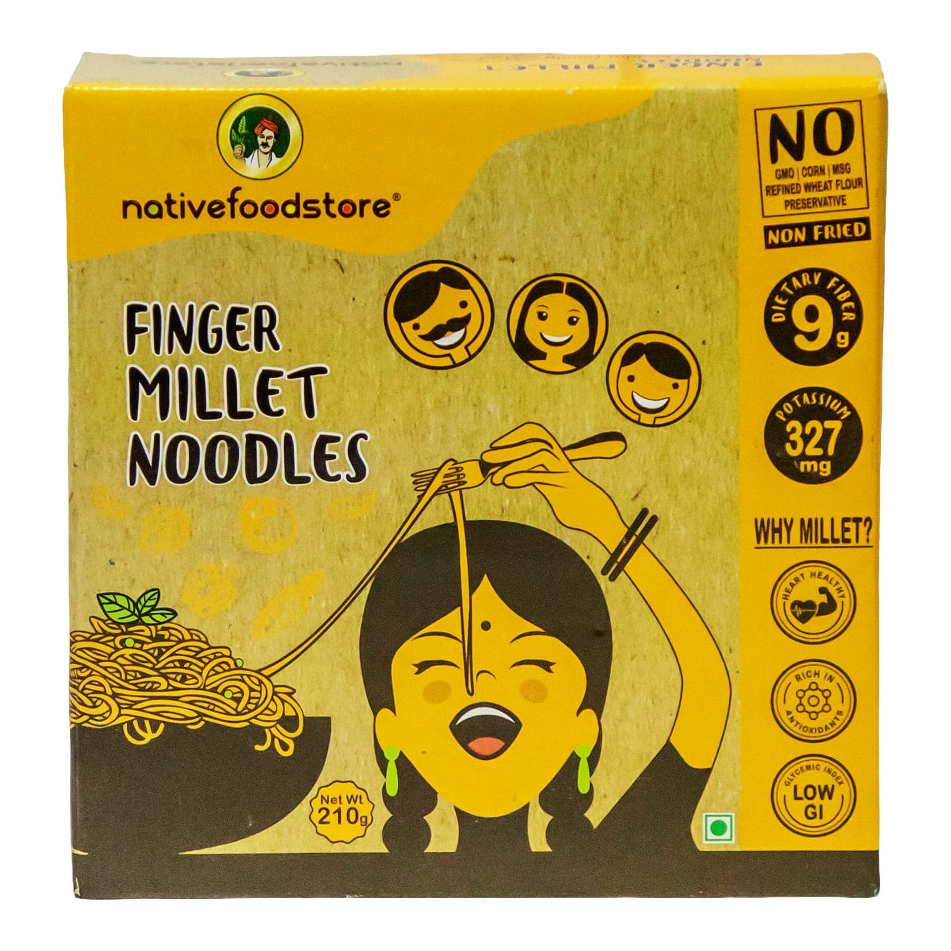 FINGER MILLET NOODLES NATIVE FOOD STORE 210 GM