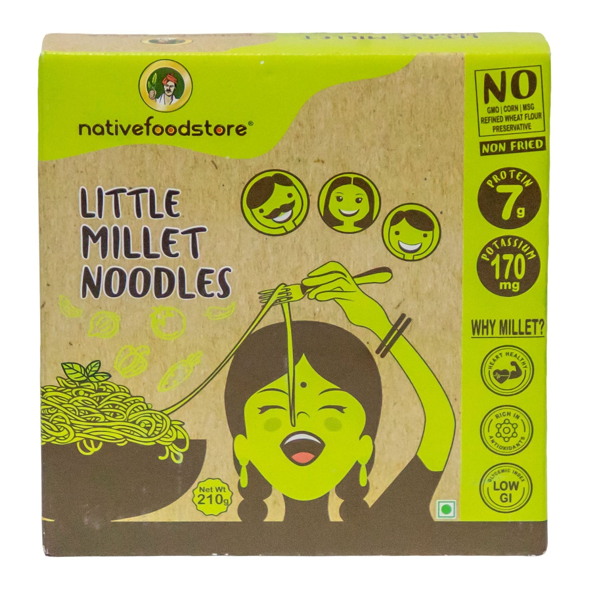 LITTLE MILLET NOODLES NATIVE FOOD STORE 210 GM