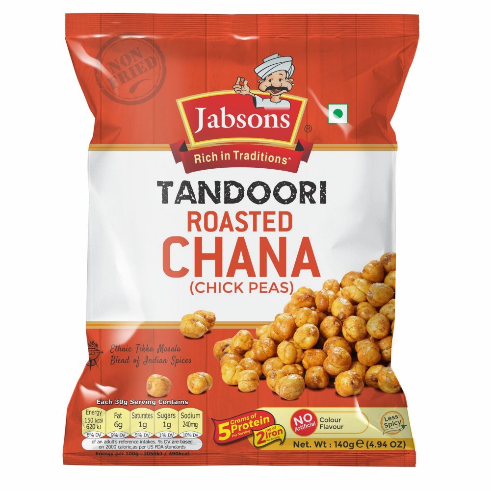 Jabsons Tandoori Roasted Chana 140 GM