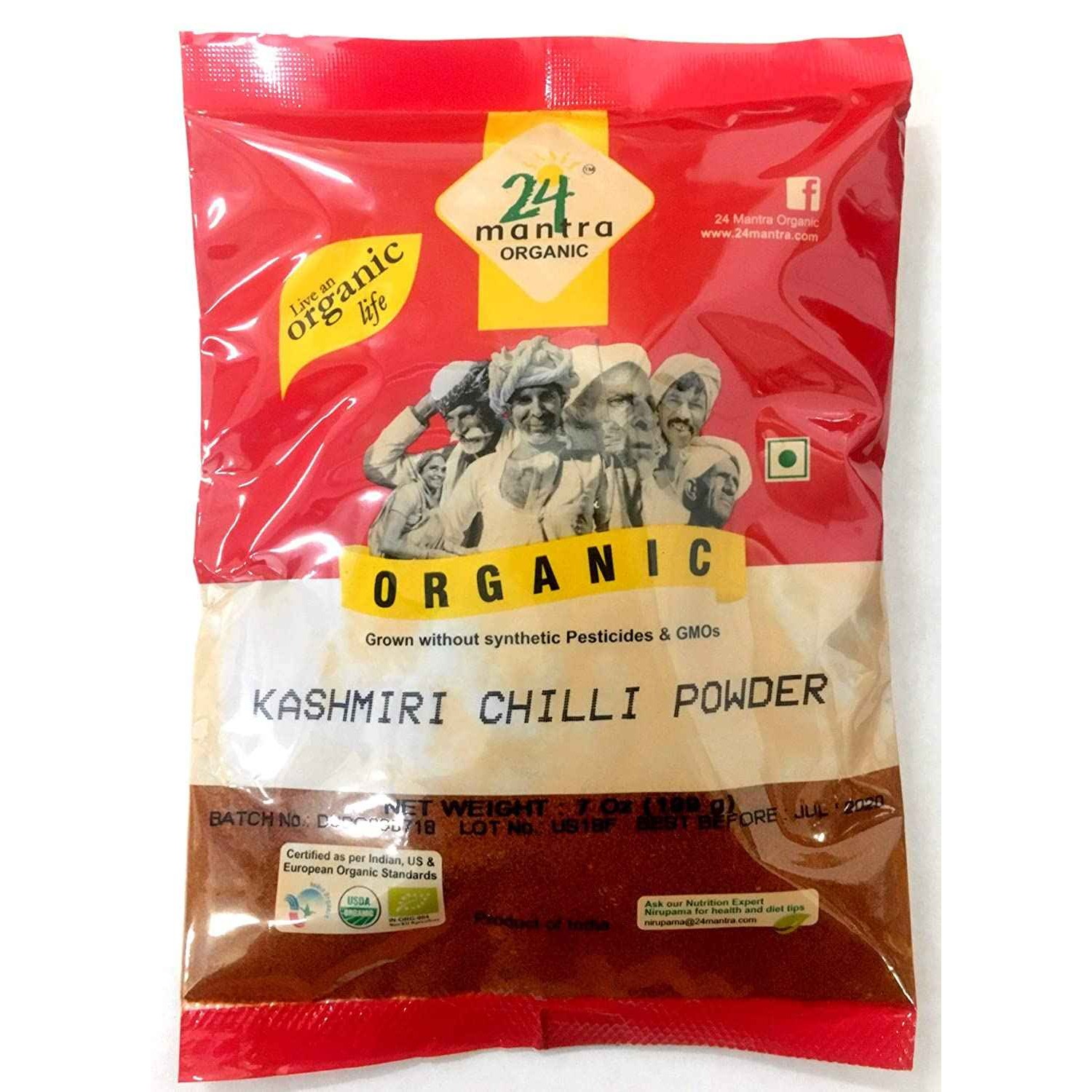 24 MANTRA ORGANIC KASHMIRI CHILLI POWDER 7 OZ