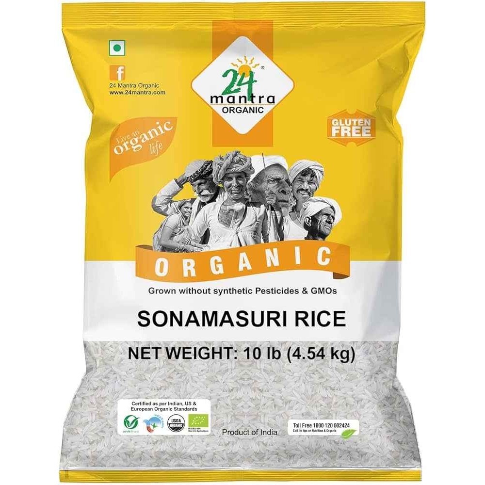 24 Mantra Sona Masuri Rice Hand 10 LBS