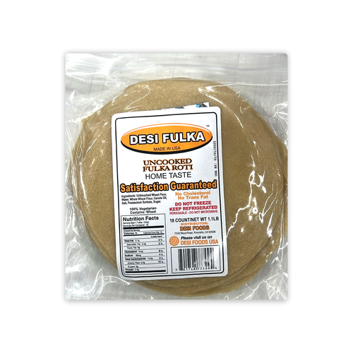 DESI FULKA Desk Uncooked Fulka Roti