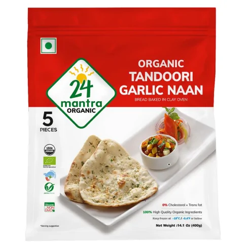 24 Mantra Tandoori Garlic Naan