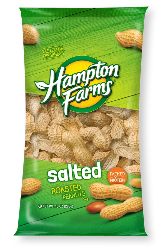 SALTED ROASTED PEANUTS HAMPTON FARMS