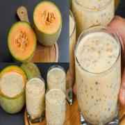 MELON MILK DRINK WITH BASIL SEED GRAIN MARKET