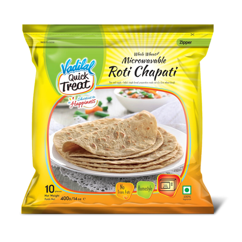 Vadilal Vadilal Whole Wheat Roti Chapati Microwavable
