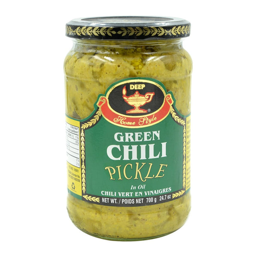 DEEP Green Chili Pickle In Oil