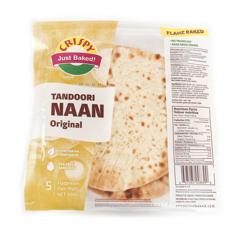CRISPY JUST BAKED Traditional Tandoori Naan Original