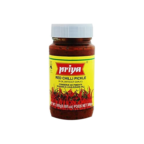 Priya Red Chilli Pickle Without Garlic