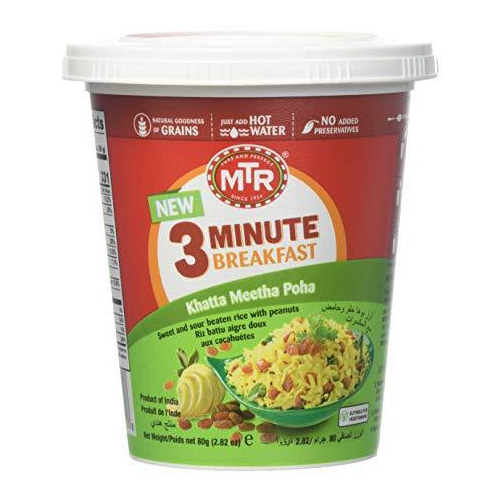 MTR 3 Minute Breakfast Cup Khatta Meetha Poha