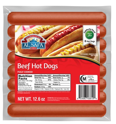 Al Safa Halal Beef Hot Dogs