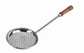 Stainless Steel Skimmer Wooden Handle No. 3 1 EACH