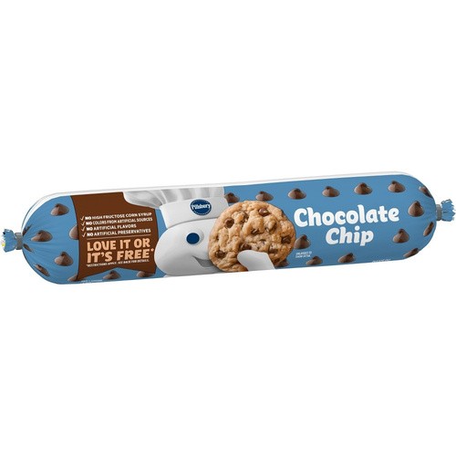 PILLSBURY CHOCOLATE CHIP COOKIE CHUB 16.5 OZ