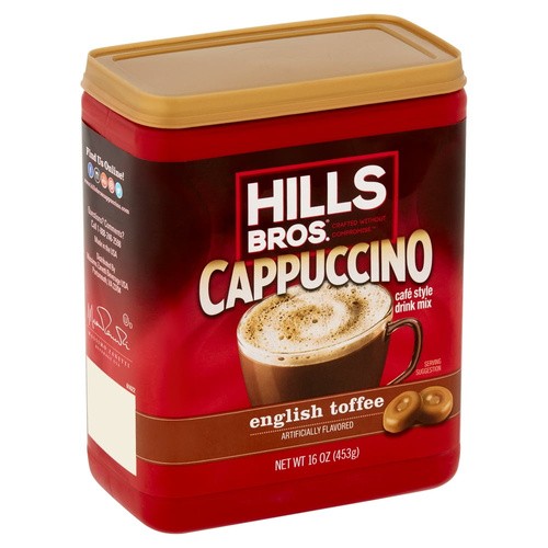 HILLS BROS CAPUCCINO ENGLISH TOFFE 16 OZ