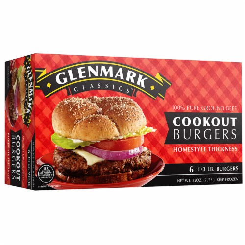 GLENMARK COOKOUT BURGERS 2 LB. 2 LBS