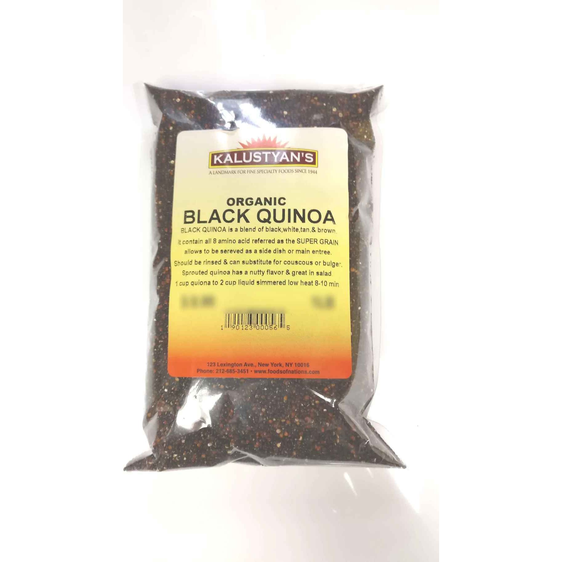 KALUSTYANS ORGANIC BLACK QUINOA 4 Lbs