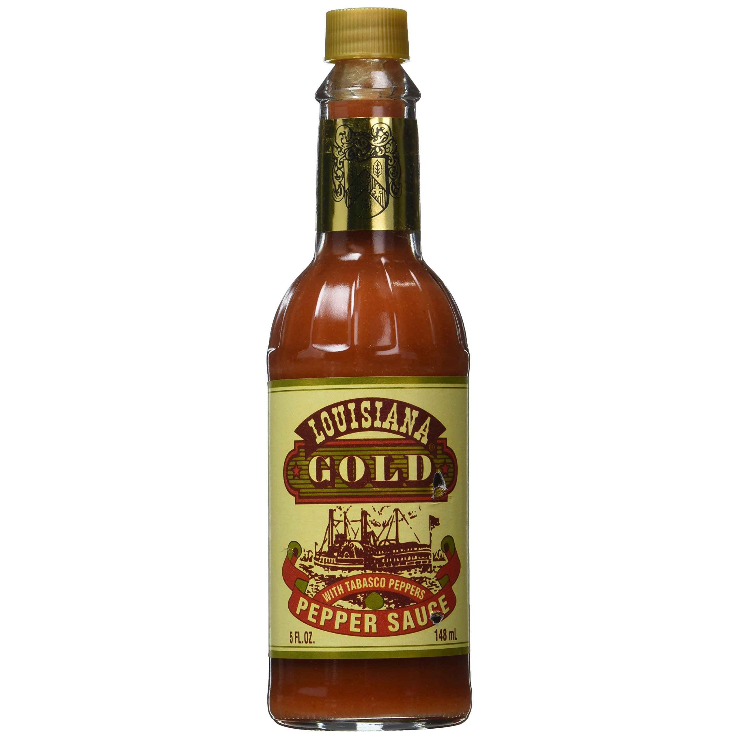 LOUISIANA GOLD PEPPER SAUCE WITH TABASCO PEPPERS GOLD 0.31 Lbs