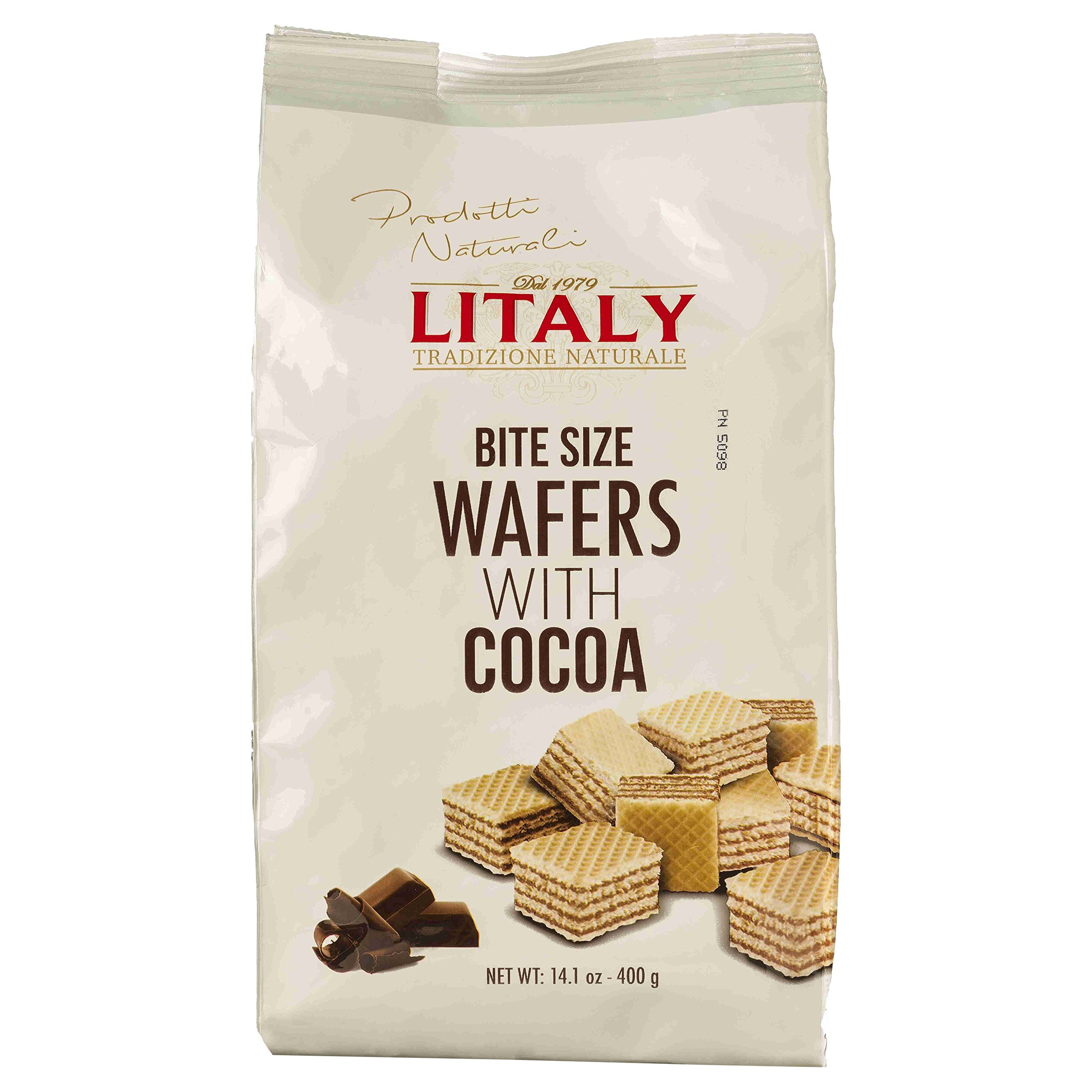 LITALY WAFERS WITH COCOA                 14.1 OZ