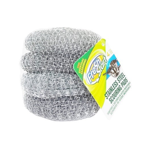Fresh Start Stainless Steel Scourer Pad 4 COUNT