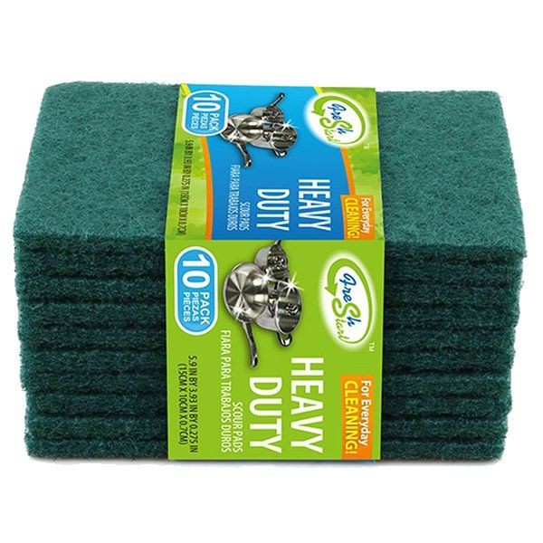 Fresh Start Heavy Duty Green Scour Pads 10 PCS