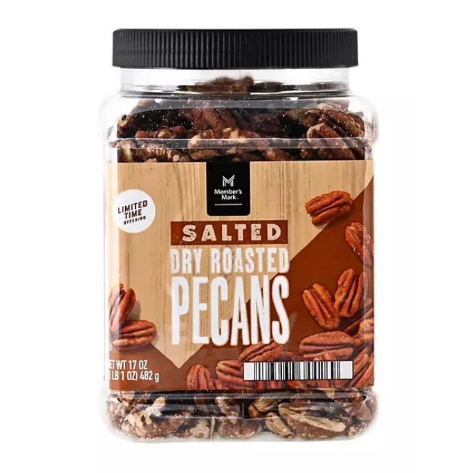 Members Mark Salted Dry Rosated Pecans 1 LBS