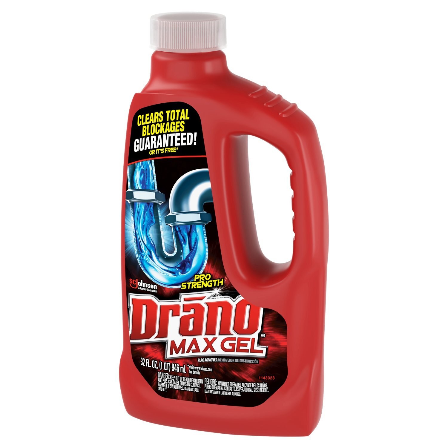DRANO MIX CLOG REMOVER MAX STRENGTH 32 OZ