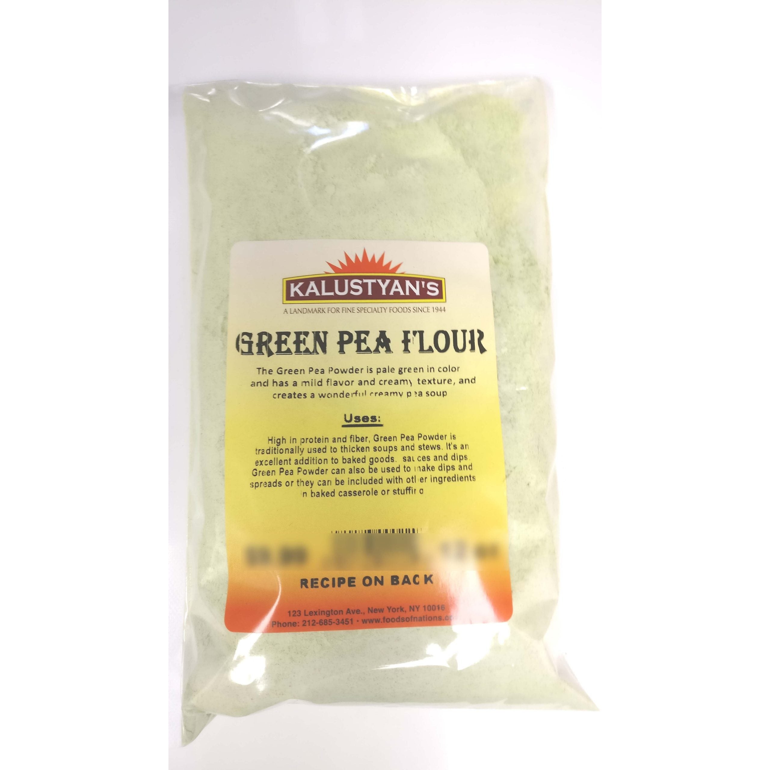 KALUSTYANS GREEN PEA FLOUR 0.75 Lbs