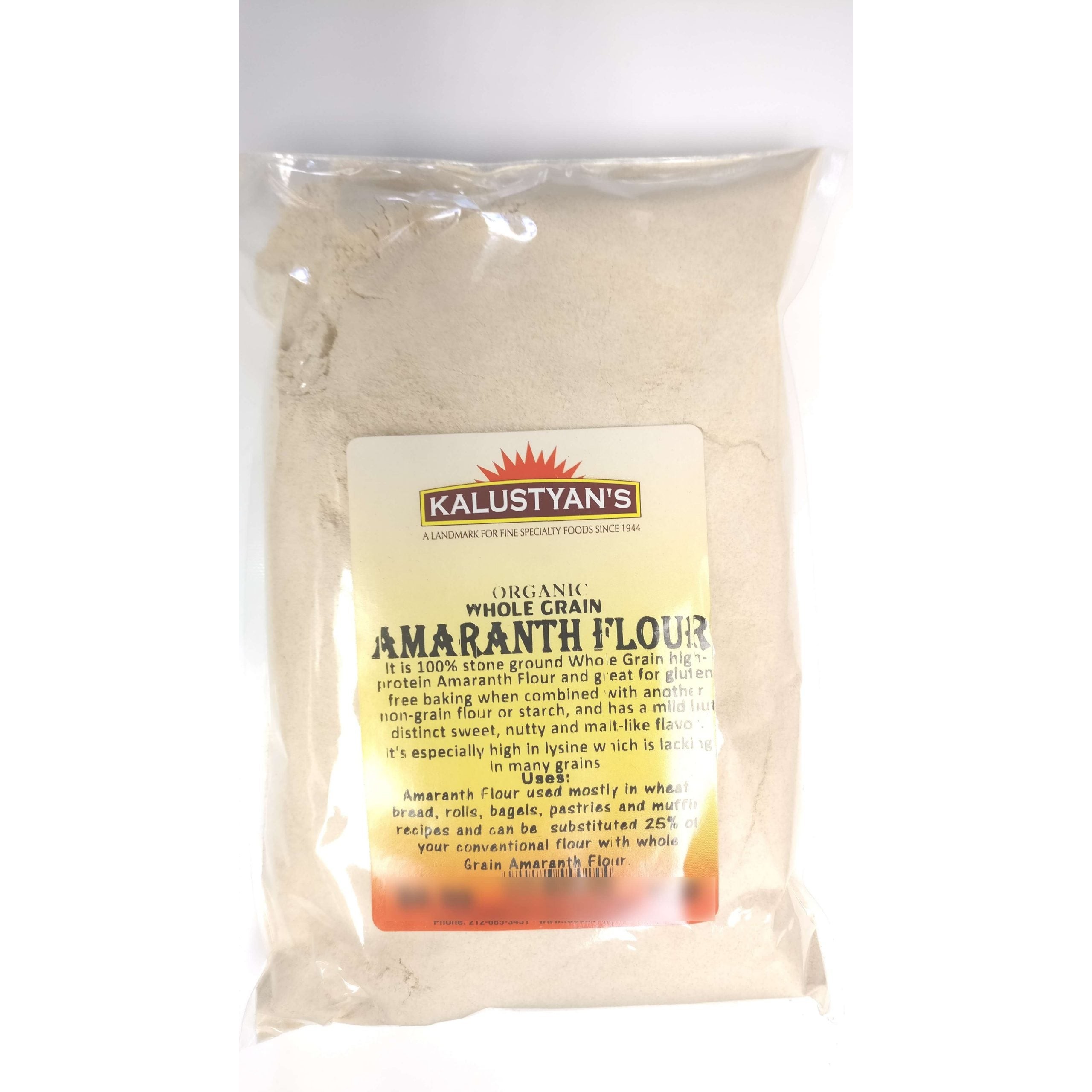 KALUSTYANS ORGANIC AMARANTH FLOUR 1 Lbs