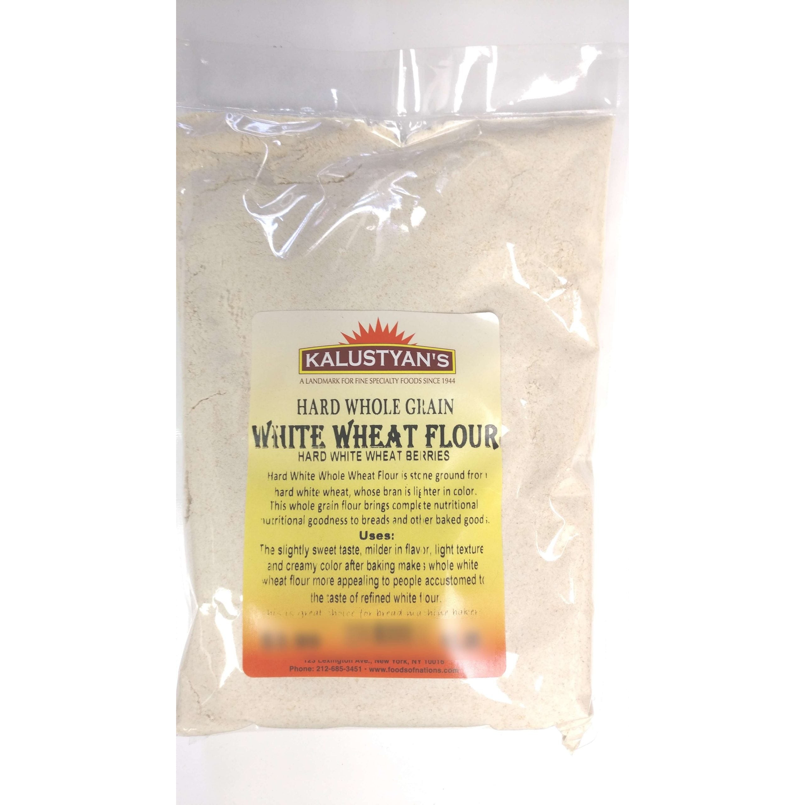 KALUSTYANS WHITE WHOLE WHEAT FLOUR 1 Lbs