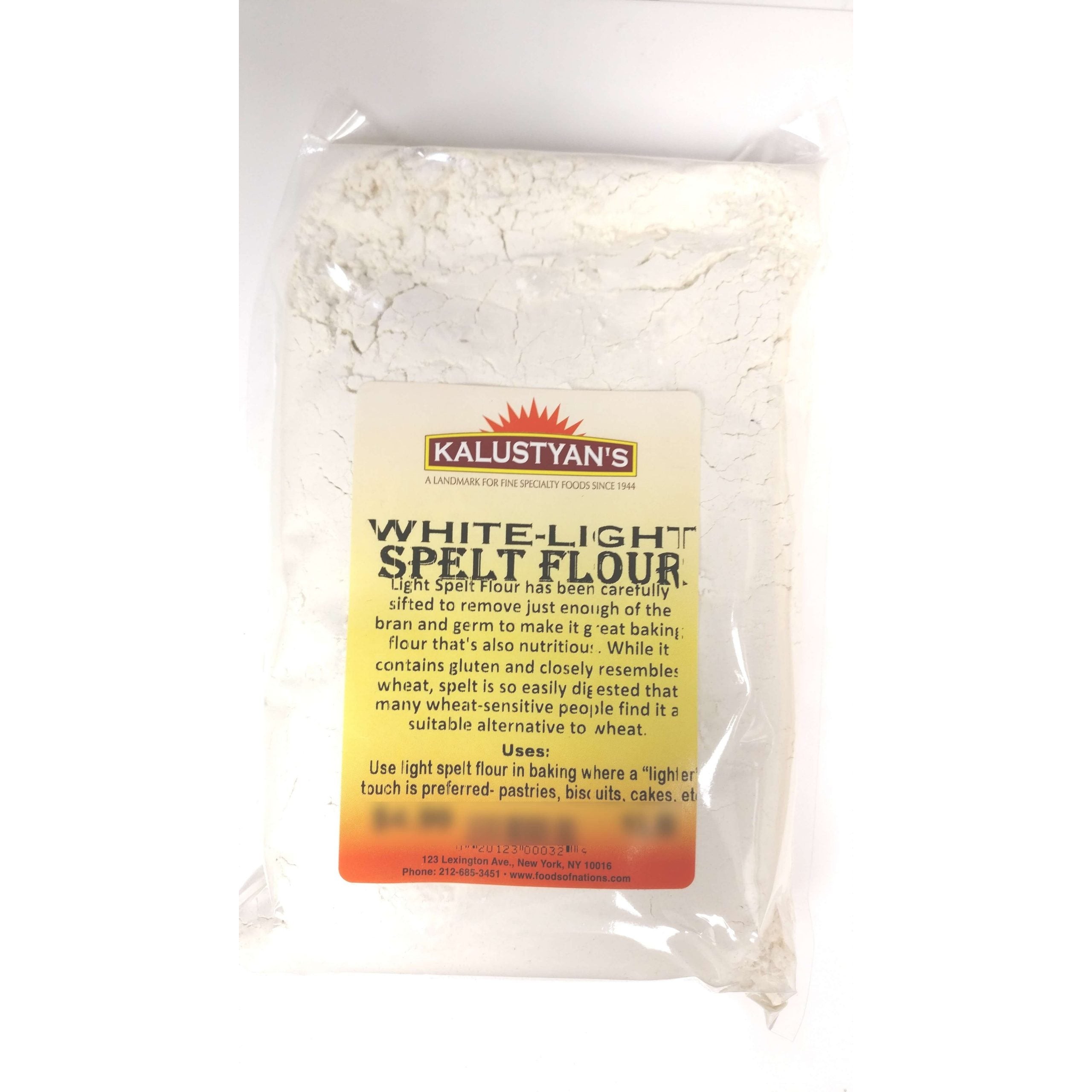 KALUSTYANS WHITE LIGHT SPELT FLOUR 1 Lbs