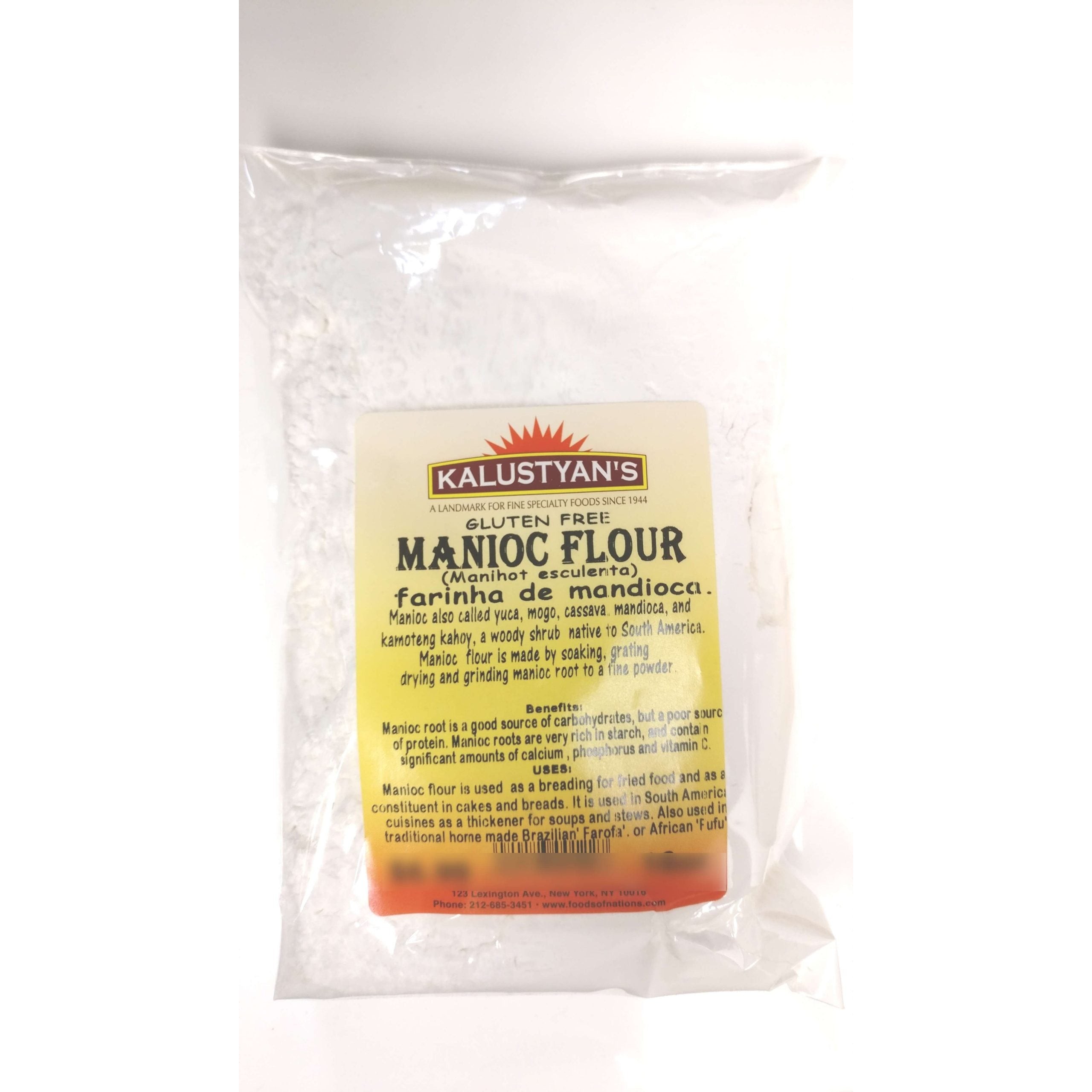 KALUSTYANS GLUTEN FREE MANIOC FLOUR 1 Lbs