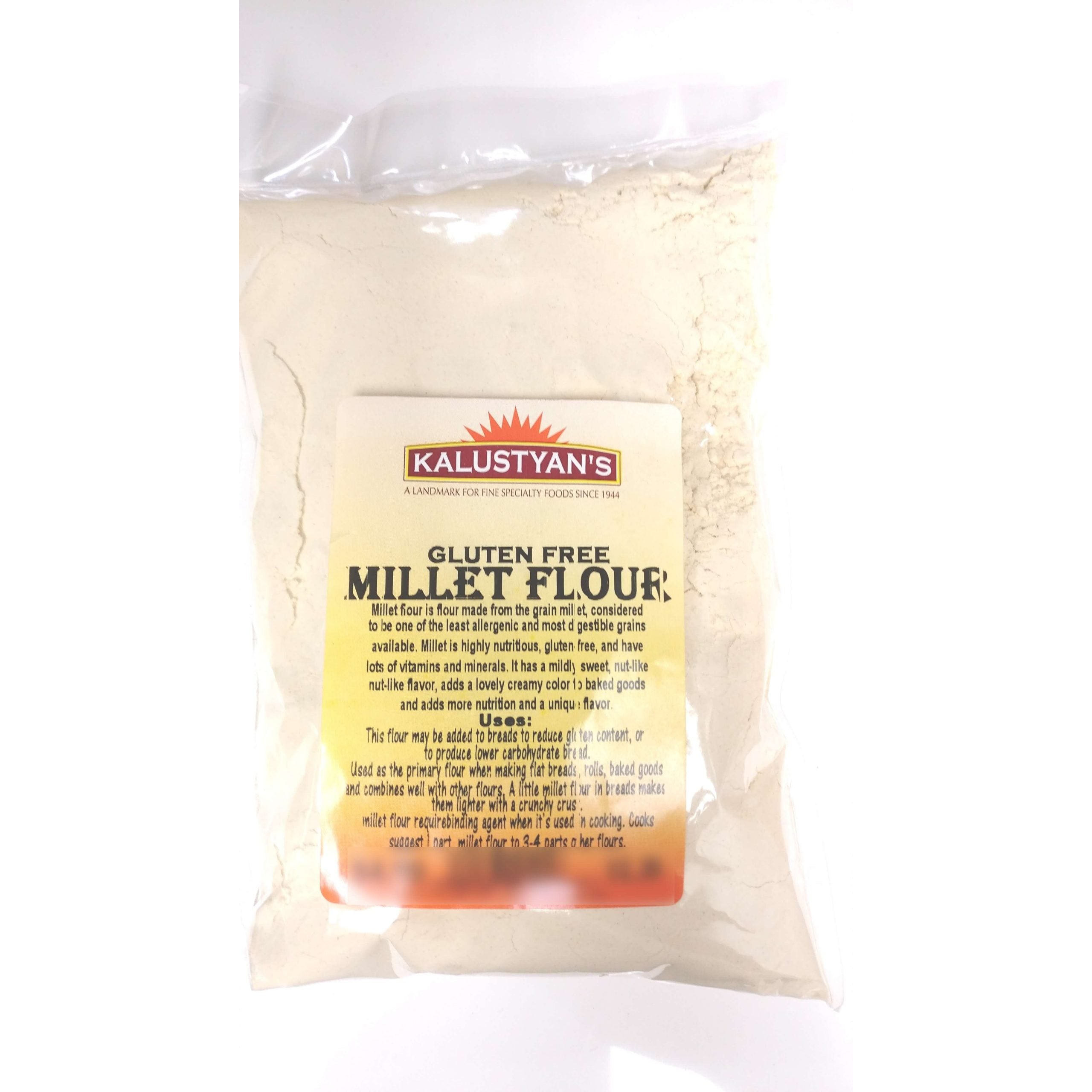 KALUSTYANS GLUTEN FREE MILLET FLOUR 1 Lbs