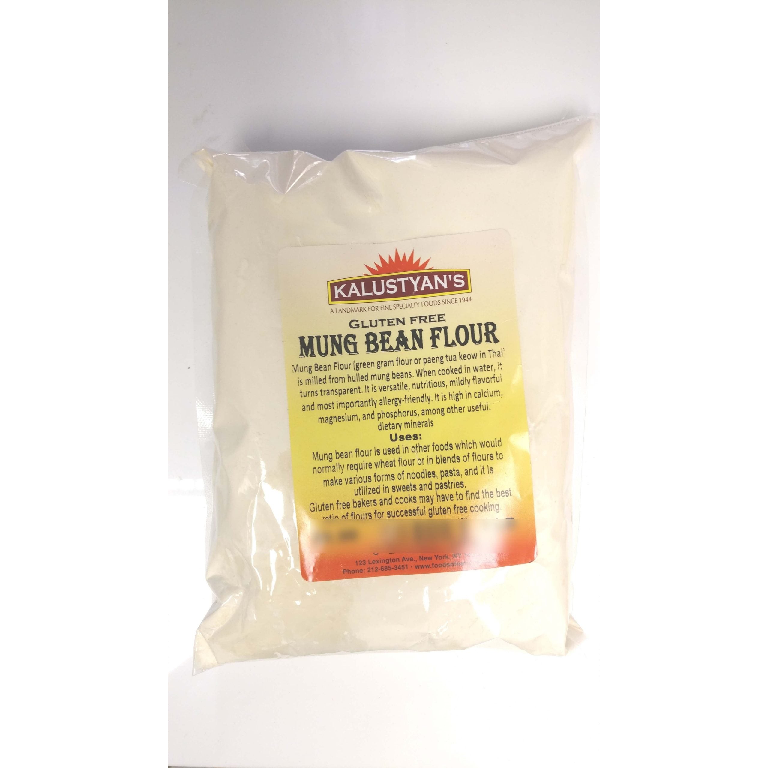 KALUSTYANS GLUTEN FREE MUNG BEAN FLOUR 1 Lbs