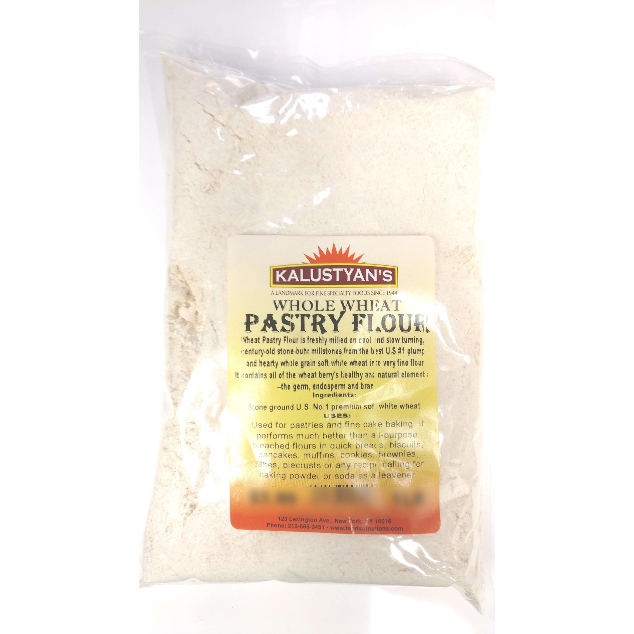 KALUSTYANS WHOLE WHEAT PASTRY FLOUR 1 Lbs