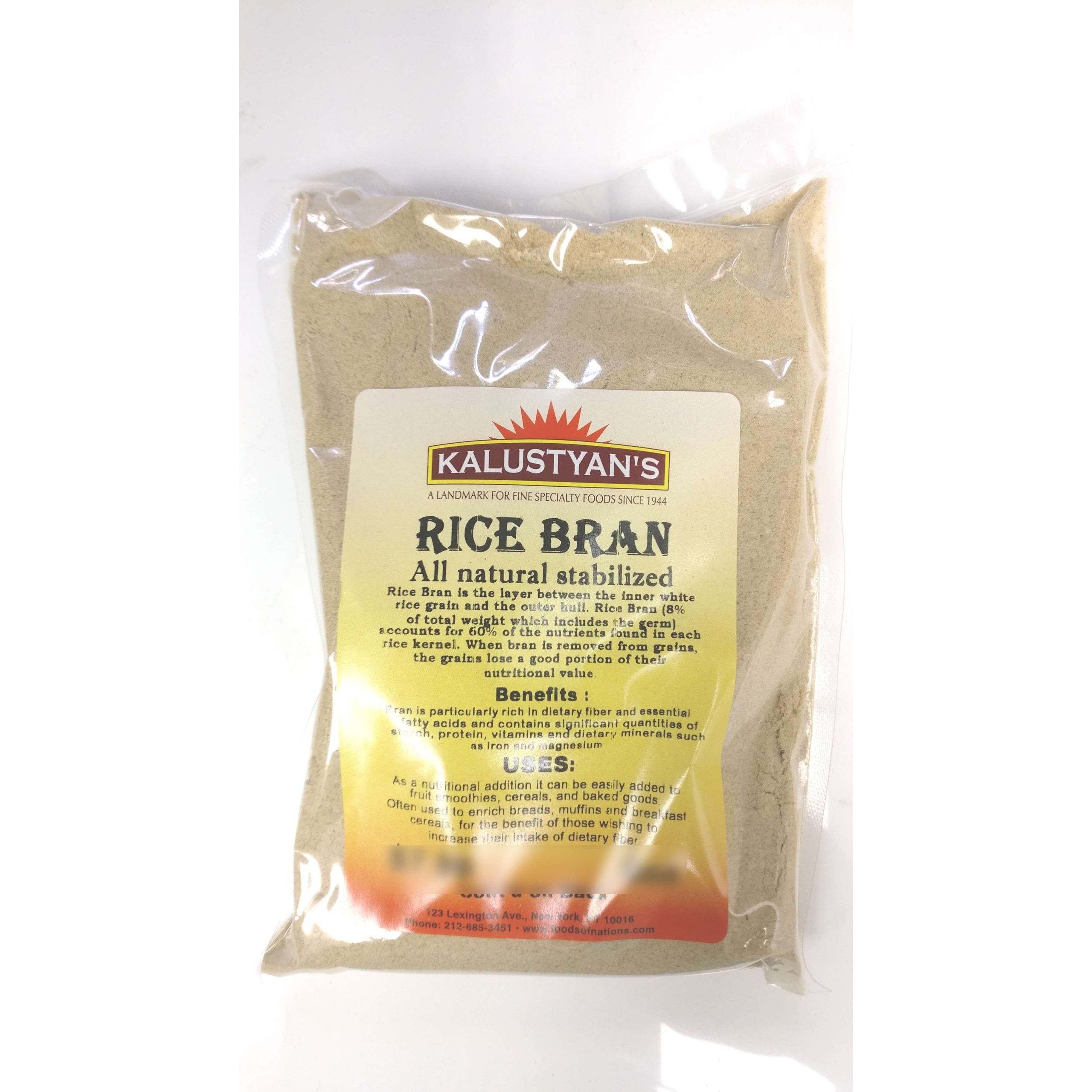 KALUSTYANS RICE BRAN 2 Lbs