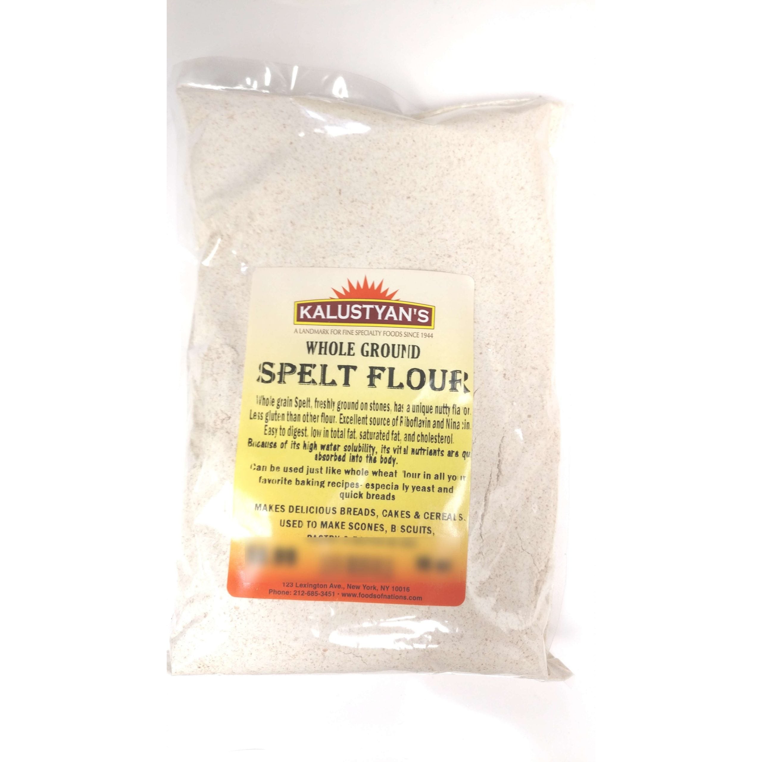 KALUSTYANS WHOLE GROUND SPELT FLOUR 1 Lbs