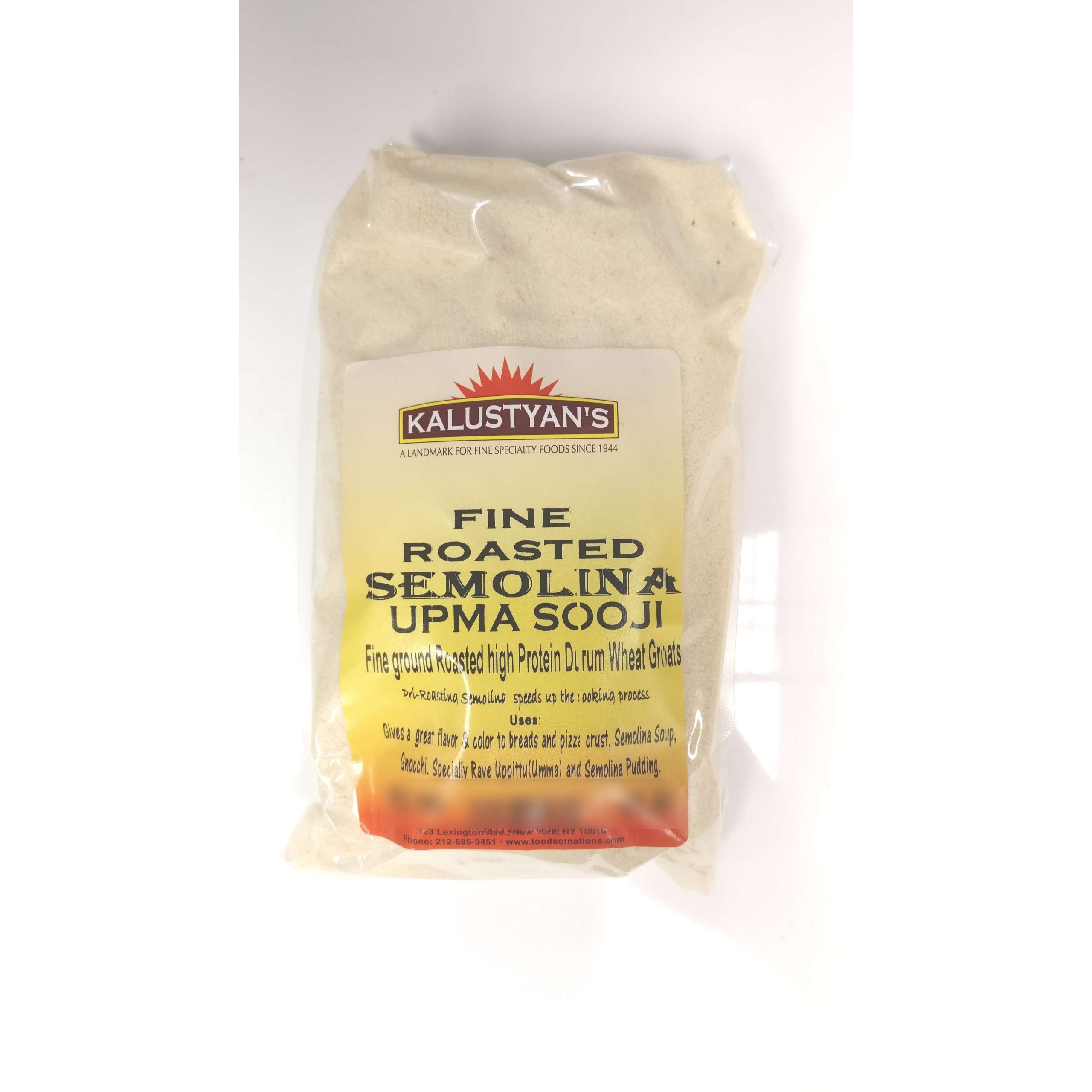 KALUSTYANS FINE ROASTED SEMOLINA UPMA SOOJI 1 Lbs